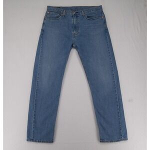 Levis 505 Jeans Mens 36x32 Blue Medium Wash Straight Leg Denim Regular Fit
